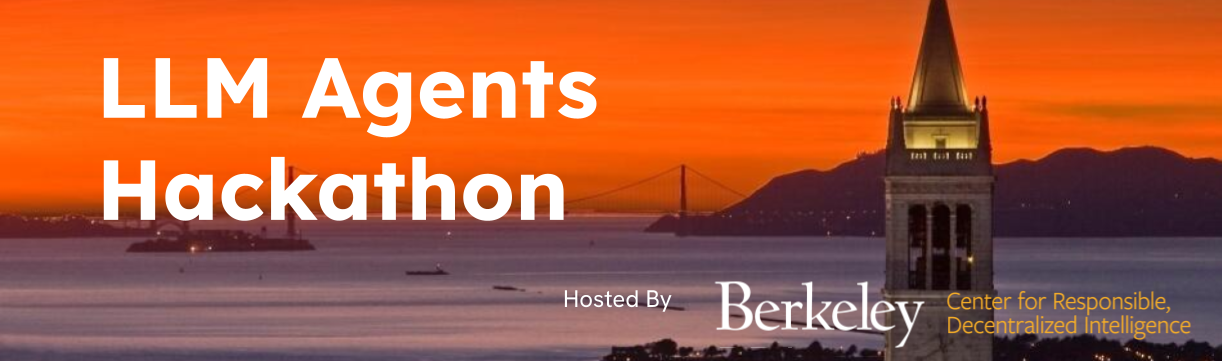    This LLM Agents Hackathon, hosted by Berkeley RDI and in conjunction with the  LLM Agents MOOC, aims to bring together students, researchers, and p